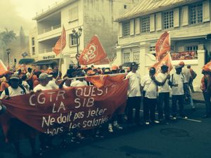 Les salariés de la SIB en tête du défilé 